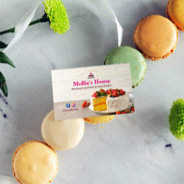 Sweet Cake Business | Elegant roze Visitekaartje