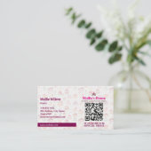 Sweet Cake Business | Elegant roze Visitekaartje (Staand voorkant)