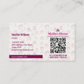 Sweet Cake Business | Elegant roze Visitekaartje (Voorkant)