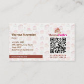 Sweet Cake Business | Elegant roze Visitekaartje (Voorkant)