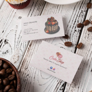 Sweet Cake Business | Elegante vrolijke taart Visitekaartje