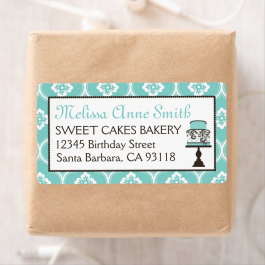 Sweet Cake Business Verzendlabel Turq (Insitu)