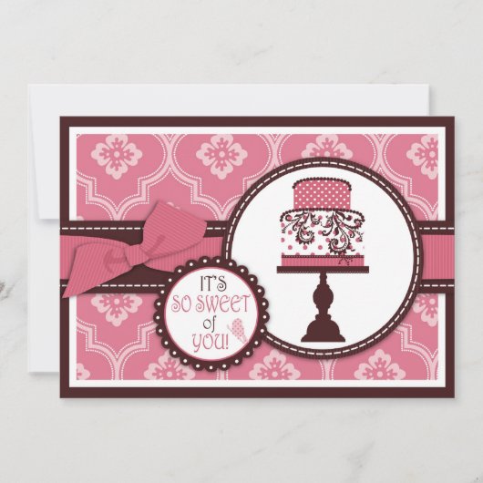 Sweet Cake Hartelijk dank Bedankkaart (Voorkant)