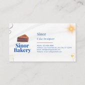 Sweet Cake Macaron Cupcake  Bakery Business Card Contactkaartje (Achterkant)