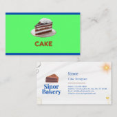 Sweet Cake Macaron Cupcake  Bakery Business Card Contactkaartje (Voorkant / Achterkant)