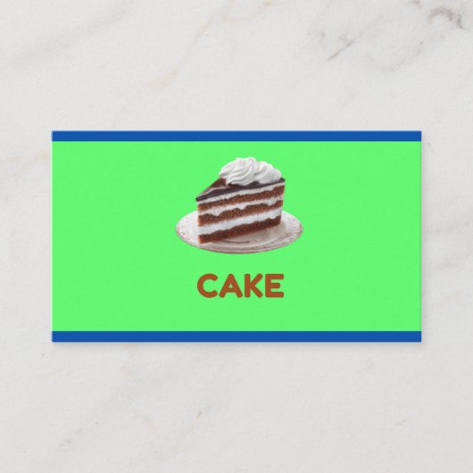 Sweet Cake Macaron Cupcake  Bakery Business Card Contactkaartje (Voorkant)