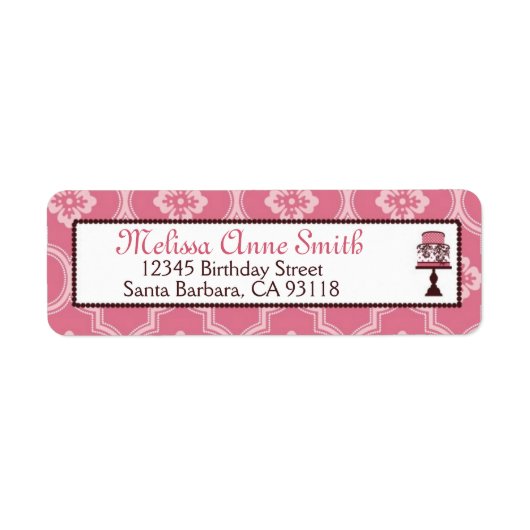 Sweet Cake Retourlabel Etiket (Voorkant)