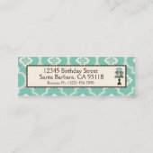 Sweet Cake Skinny Visitekaartje Turq CR (Achterkant)