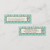 Sweet Cake Skinny Visitekaartje Turq CR (Voorkant / Achterkant)