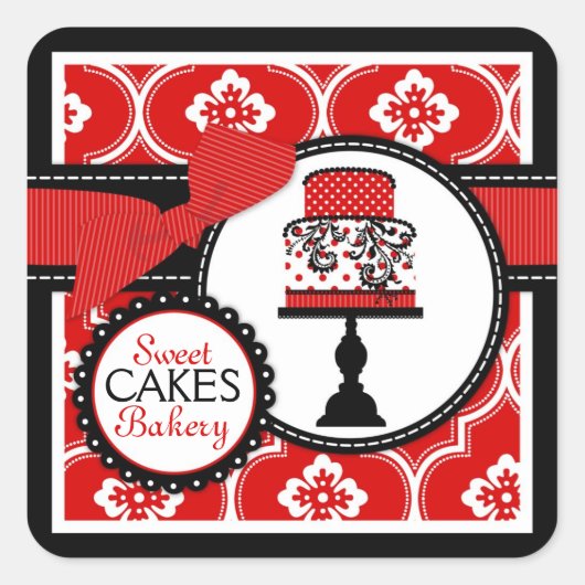 Sweet Cake Sticker Rood B (Voorkant)