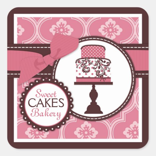 Sweet Cake Sticker Zakelijke Sticker (Voorkant)