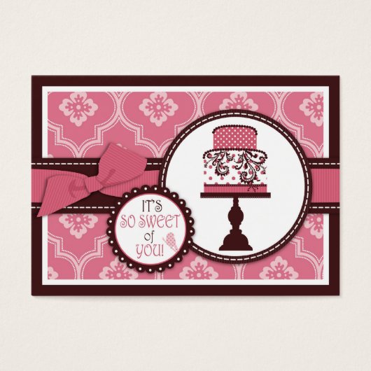 Sweet Cake TY Cadeau Label Visitekaartje (Voorkant)