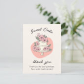Sweet Cake Watercolor Bakery Insert Card Informatiekaartje (Staand voorkant)
