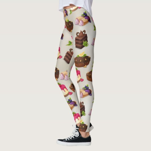 Sweet Cakes Dessert Pattern Leggings (Links)