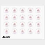 Sweet Cakes Pink Bedankt Ronde Sticker (Vel)