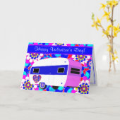 Sweet Camper Mod Flowers Happy Valentijns Kaart (Gele Bloem)