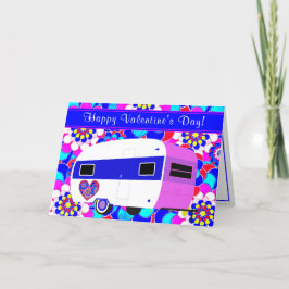 Sweet Camper Mod Flowers Happy Valentijns Kaart