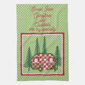 Sweet  Camper Trailer Holiday Theedoek (Verticaal)