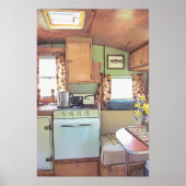Sweet  Camper Trailer Kitchen Poster (Voorkant)
