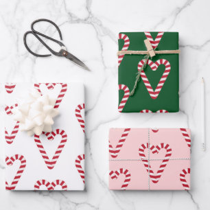 Sweet Candy Cane Heart Inpakpapier Vel