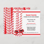 Sweet Candy Cane Holiday Party Kaart (Voorkant / Achterkant)
