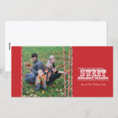 Sweet Candy Cane Kerstkaart (Voorkant / Achterkant)