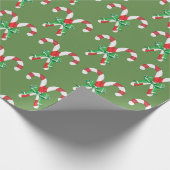 Sweet Candy Cane Kerstmis Cadeaupapier (Hoek)