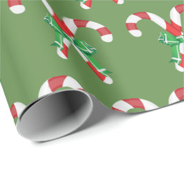 Sweet Candy Cane Kerstmis Cadeaupapier