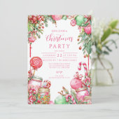 Sweet Candy Cane Kerstmis Kaart (Staand voorkant)