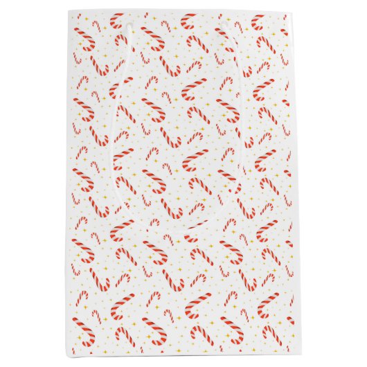 Sweet Candy Cane Kerstmis Medium Cadeauzakje (Voorkant)