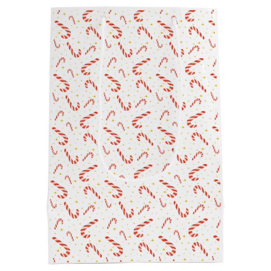 Sweet Candy Cane Kerstmis Medium Cadeauzakje (Achterkant)