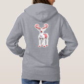 Sweet Candy Cane Reindeer Hoodie (Achterkant)