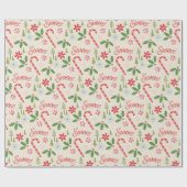 Sweet Candy Canes Cadeaupapier (Vlak)