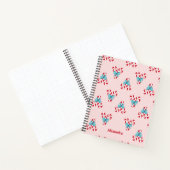 Sweet Candy Canes en Bows kerstpatroon Notitieboek (Binnen)