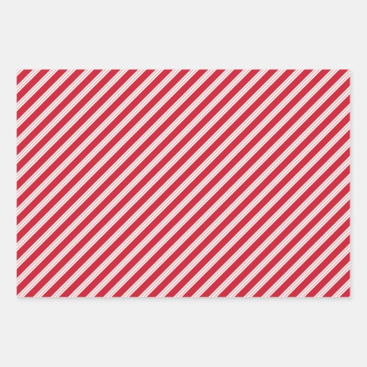 Sweet Candy Canes en Christmas Snoep Patterns Inpakpapier Vel (Voorkant 2)