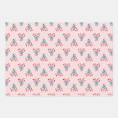 Sweet Candy Canes en Christmas Snoep Patterns Inpakpapier Vel (Voorkant)