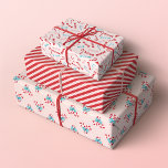 Sweet Candy Canes en Christmas Snoep Patterns Inpakpapier Vel<br><div class="desc">Set van 3 schattige kerst snoep themapatronen: Candy Canes met Bogen en Sneeuwvlokken in pastel roze, rood en blauw; Kerst Snoep in pastel roze, rood en blauw; evenals Candy Cane Stripes in pastel roze en rood. Deze design zijn ideaal om een vleugje vakantie magie toe te voegen aan uw kerstcadeauverpakking....</div>
