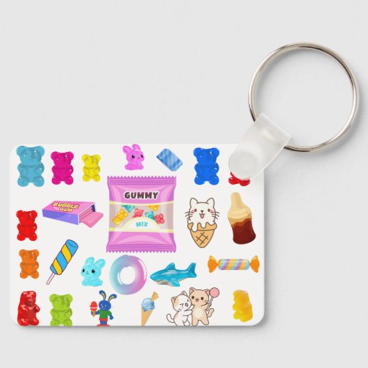 Sweet Candy Collage Acrylic Keychain (Voorkant)