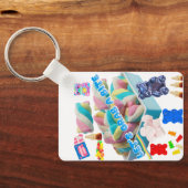 Sweet Candy Collage Acrylic Keychain (Achterkant)
