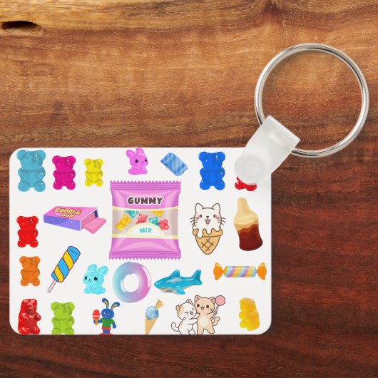 Sweet Candy Collage Acrylic Keychain (Voorkant)