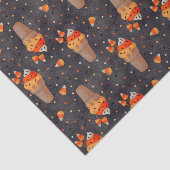 Sweet Candy Corn en Halloween Ice Cream Cones Tissuepapier (Detail)