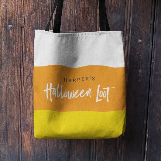 Sweet Candy Corn Halloween Loot Tote Bag