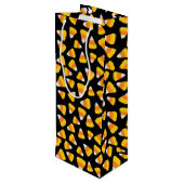 Sweet Candy Corn Happy Hallowine Wijn Cadeautas (Achterkant Gekanteld)