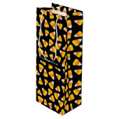 Sweet Candy Corn Happy Hallowine Wijn Cadeautas (Voorkant Gekanteld)