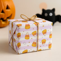 Sweet Candy Corn & Stars Halloween Patroon