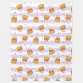 Sweet Candy Corn & Stars Halloween Patroon Fleece Deken (Voorkant)