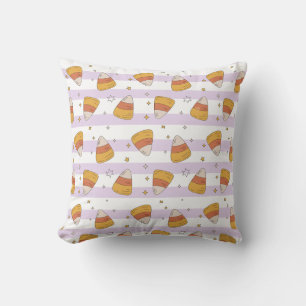Sweet Candy Corn & Stars Halloween Patroon Kussen