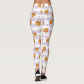 Sweet Candy Corn & Stars Halloween Patroon Leggings (Achterkant)