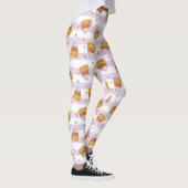 Sweet Candy Corn & Stars Halloween Patroon Leggings (Rechts)