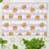 Sweet Candy Corn & Stars Halloween Patroon Theedoek (Gevouwen)